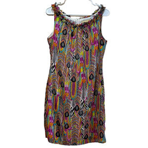 JONATHAN MARTIN Peacock Print Dress